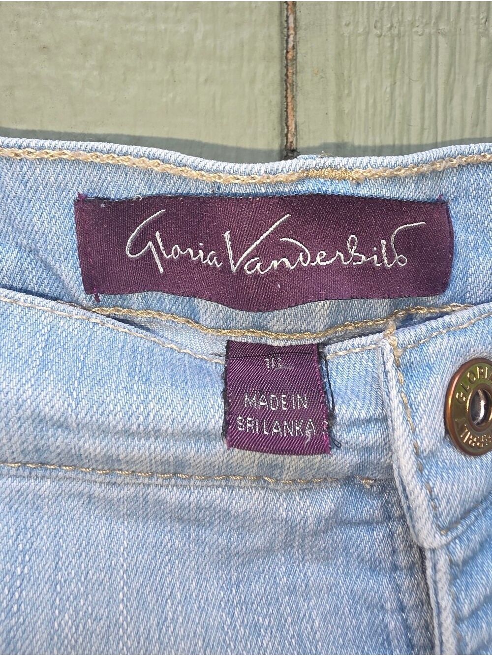Gloria Vanderbilt Light Blue Straight Leg Jeans Size 16 #JEA7 - Picture 2 of 10